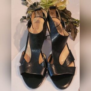 NINE WEST HEELED SANDAL  ALL LEATHER NEW